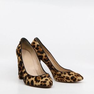 J.CREW Collection Etta Calf Hair Leopard Print Pumps